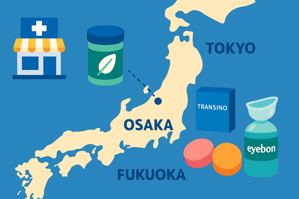 일본 드럭스토어 쇼핑 맵: 용각산, 아이봉, 트란시노, 레이디 가드 코바 등 건강템 동선
